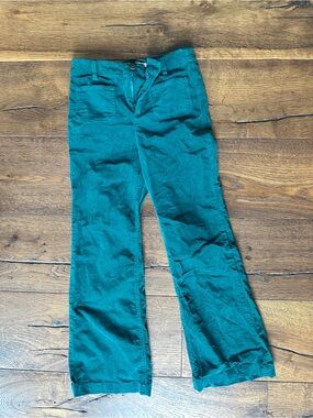 Copper Key Pine Green Flared Wide-Leg Jeans